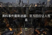 黑料事件最新进展：官方回应让人狂喜
