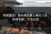 刚刚直击！黑料网当事人曝光八卦，刷屏不断，引发众怒
