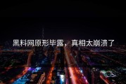 黑料网原形毕露，真相太崩溃了