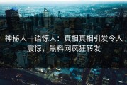 神秘人一语惊人：真相真相引发令人震惊，黑料网疯狂转发
