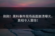 刚刚！黑料事件现场画面崩溃曝光，真相令人震惊！