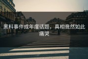 黑料事件成年度话题，真相竟然如此痛哭